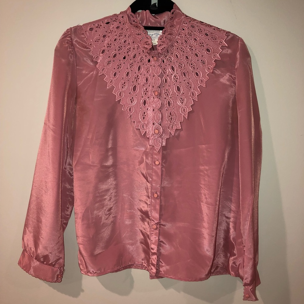 Map Say New York Purple/Pink Button Down Shirt